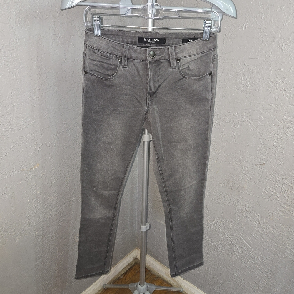 Gray Crop Skinny Jeans by Max Jeans